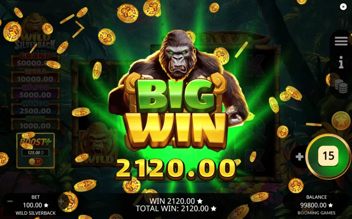 Wild Silverback - duża wygrana ze zgromadzonymi monetami